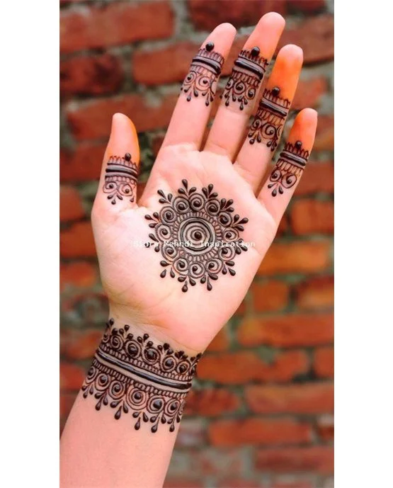 Classy Tassel Finish Using Front Hand Mehndi Design Classy Tassel Finish Using Front Hand Mehndi Design